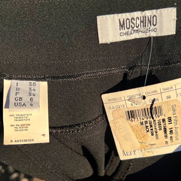 NWT! Moschino CHEAPANDCHIC Leggins w Seam Black Size: IT 38 or XS - Picture 7 of 13